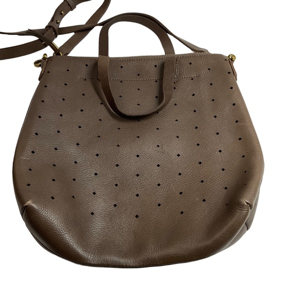 Madewell Chocolate Brown The Transport Crossbody Bag: Geo Holepunch Edition - Picture 10 of 15